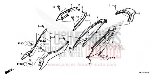 BODY COVER/REAR GRIP (NSS125DF/ADF/ADH) NSS125ADH de 2018